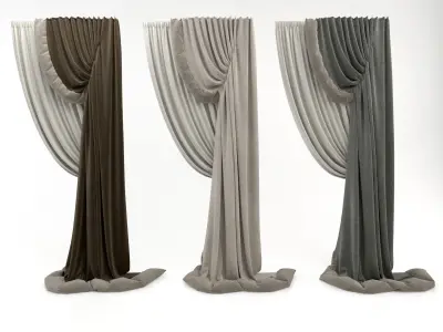 Curtains curtain designs for living room 3D model