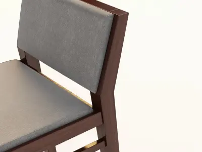 Caron Wooden Bar Chair 3D model