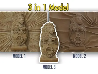 Galatasaray Football Club logo wall art  3D print model