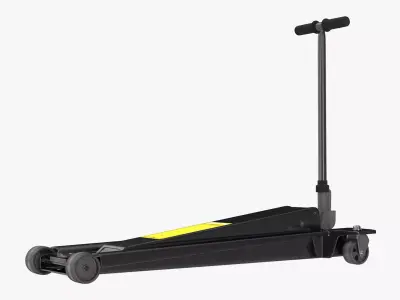 Floor Car Jack Black Low-poly 3D model