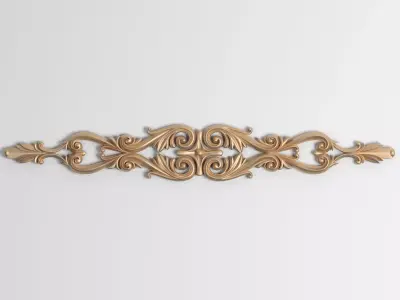 3D Model Carved Decor Element 3D print model