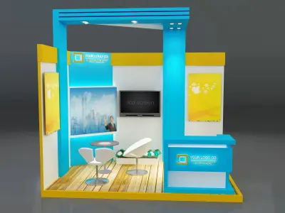 Booth Exhibition Stand a174  3D model