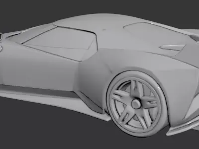 AI-Generated Concept Car - model 4 - 3D model 3D model