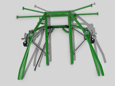 1967 STANG PROMOD TUBULAR CHASSIS SUSPENSION BRAKES STEERING 3D print model