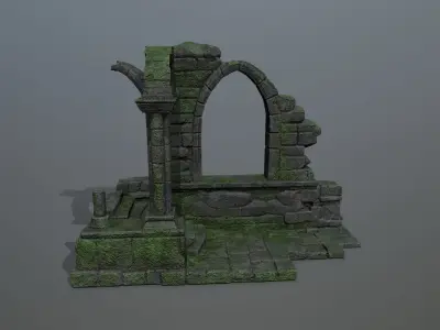 Ruin Gate Low-poly 3D model
