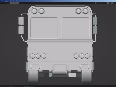 Prison Transport Bus 3D model