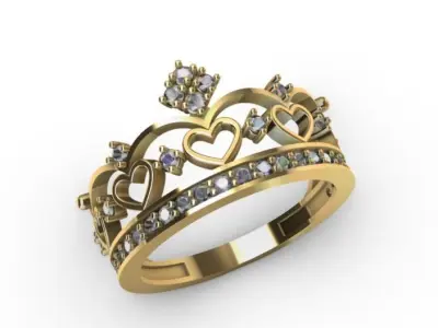 Ring woman anillo dama mujer  3D print model