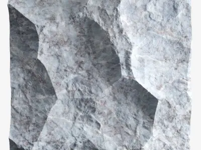 391-RockPanel piece of rock on wall 3D model