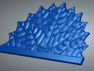 BED HEADBOARD - LEAVES 3D print model