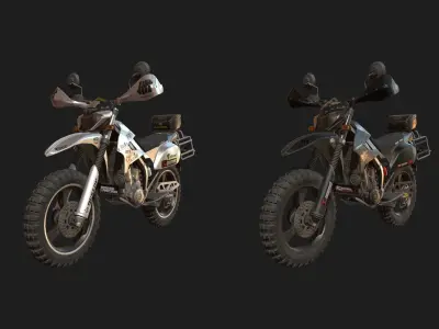 Kawasaki KLX250 Low-poly 3D model