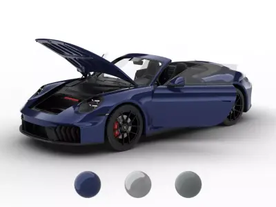 Porsche 911 Carrera 4GTS Cabrio 2025 HQ 3d model 3D model