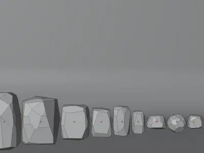 Stylized Rocks Low-poly Free low-poly 3D model