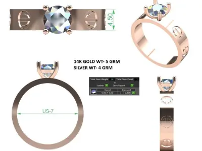 Cartier love ring Free 3D print model