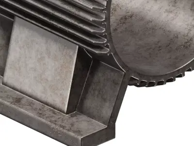 Rusty Electric Motor Casing 3D model