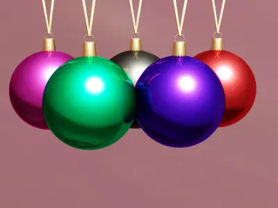 Christmas Ornaments Set Free low-poly 3D model