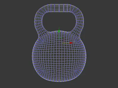 Kettlebell three kettle weights 3D model