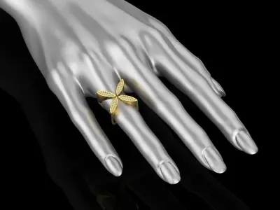 Ring with diamonds  N119 3D print model