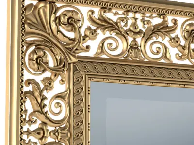 Classic mirror with facet 3D model