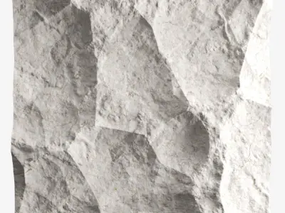 352-RockPanel piece of rock 3D model