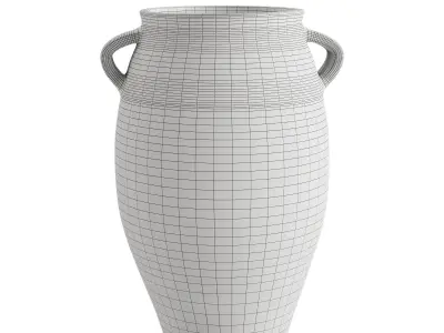 Fairfax Handcrafted Terracotta Urn 3D model