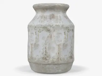 Old Clay Vase Low-poly 3D model