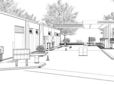 Gas Station - Petrobras 3D model