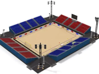 Beach Football Soccer Stadium 3D model