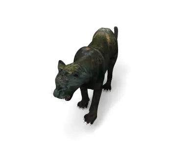 3d Black Panther Rigged Model Low-poly 3D model