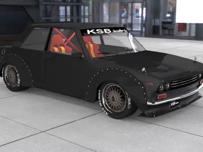 NISSAN GT-R Datsun 510 Tuning KSBWorks and STL 3D model