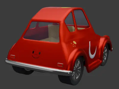 Red Toy Car 3D model