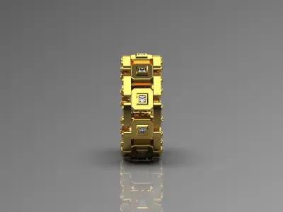  Luxury man Rolex design diamond ring model ror0011 3D print model