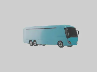 Electric Bus Model 1 Low-poly 3D model