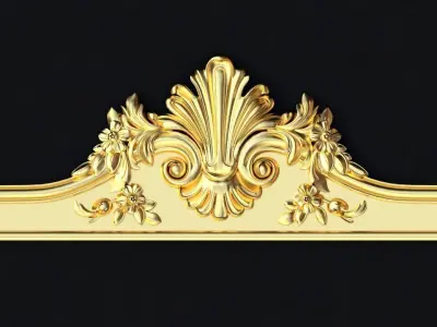 Central decor ornament for furniture 3D model 984
