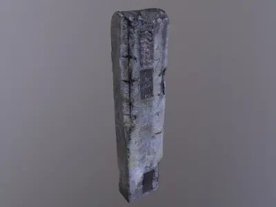 Concrete Pillar  Low-poly 3D model