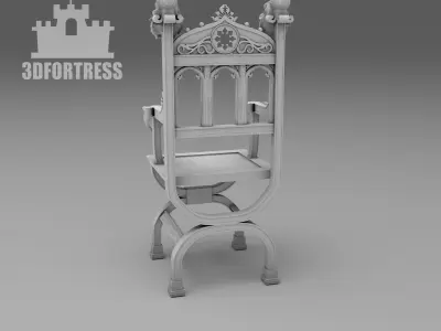 Chair  lion 3D print model