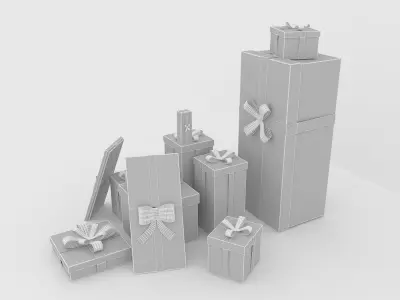 gift boxes 3D model