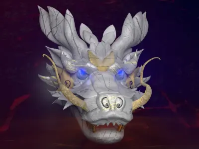 DRYGON 3DMODEL  GAME ASSSETS  FOR UNREAL ENGINE  UNITY  Low-poly 3D model