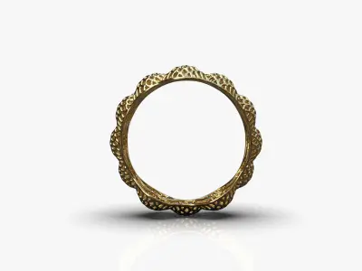 Stylized ring 3D print model