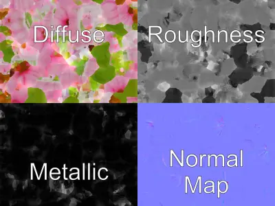 Pink Lily of the Valley Flower Model Pack Low-poly 3D model