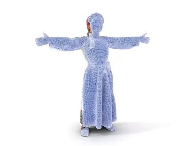 Traditional Embroidered Dress model pack Low-poly 3D model