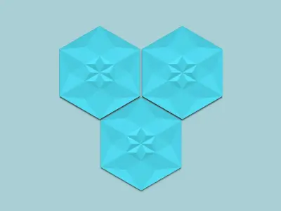 Hexagonal Wall Panel A22 Star - Interior Design Decoration 3D print model