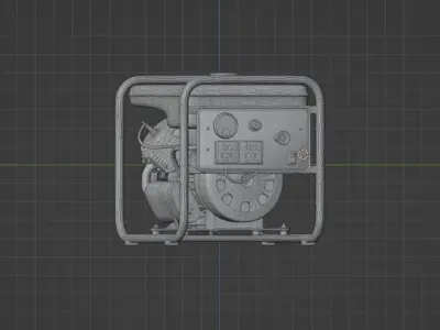 Retro Portable Power Generator 3D model