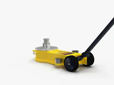 Floor Jack Yellow Low-poly 3D model