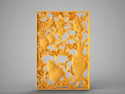 Paradise Gate  Ornamentation 3D print model