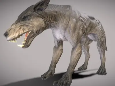 Black Shuck   Phantom Hound of the Mist Low-poly 3D model