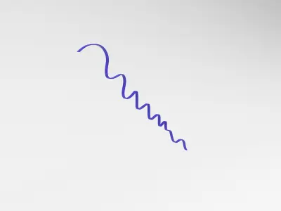 Ribbon v1 003 Low-poly 3D model