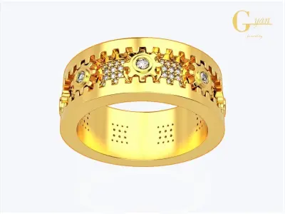 Beautifu rotating Ring 3D print model