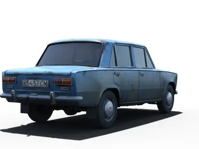 Pack of Ladas Low-poly 3D model