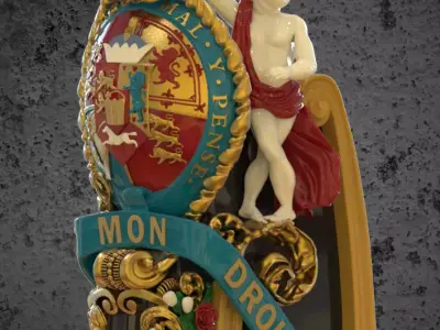 HMS Victory Figurehead decorations  3D print model