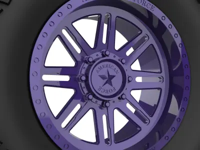 NITTO RIDGE GRAPPLER BW TIRE AND AMERICAN FORCE WHEEL SEPRATED 3D print model